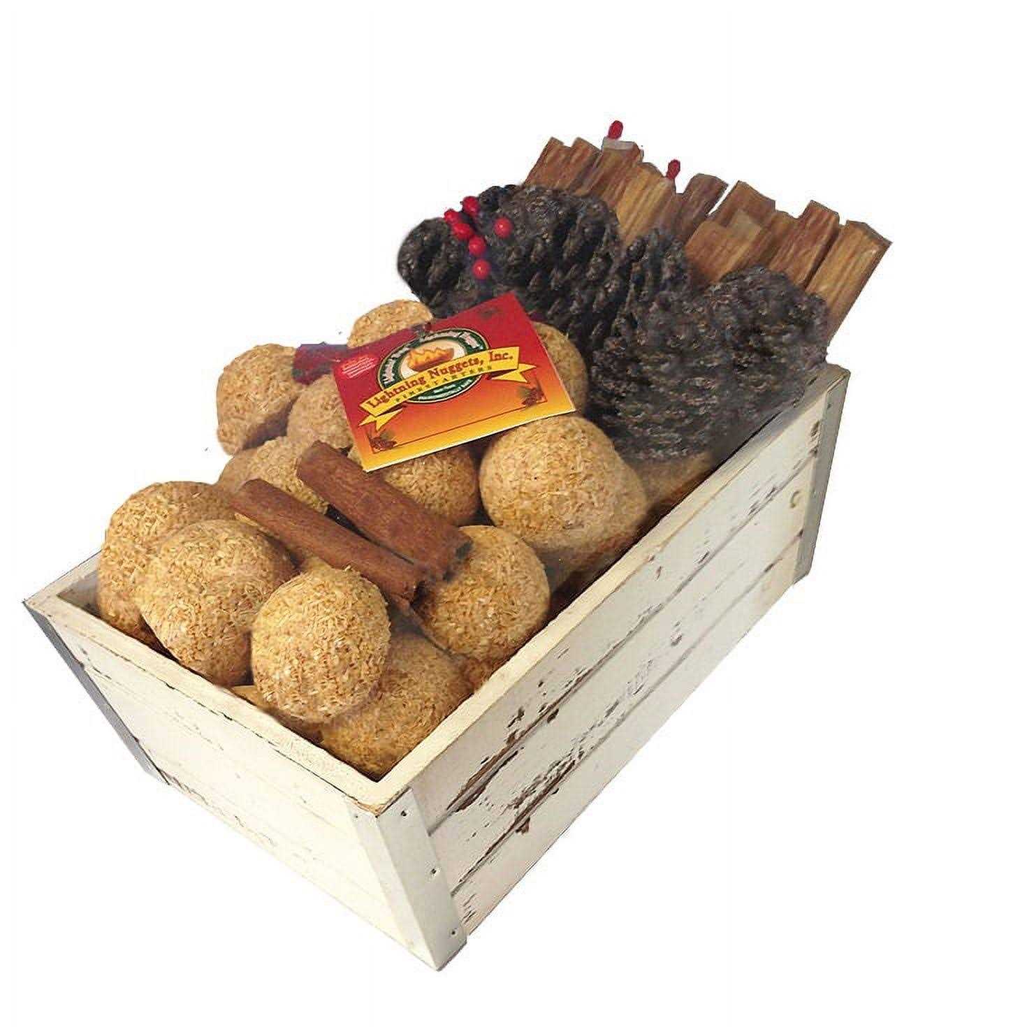 Plow & Hearth Fire Starter Gift Set in Wooden Crate