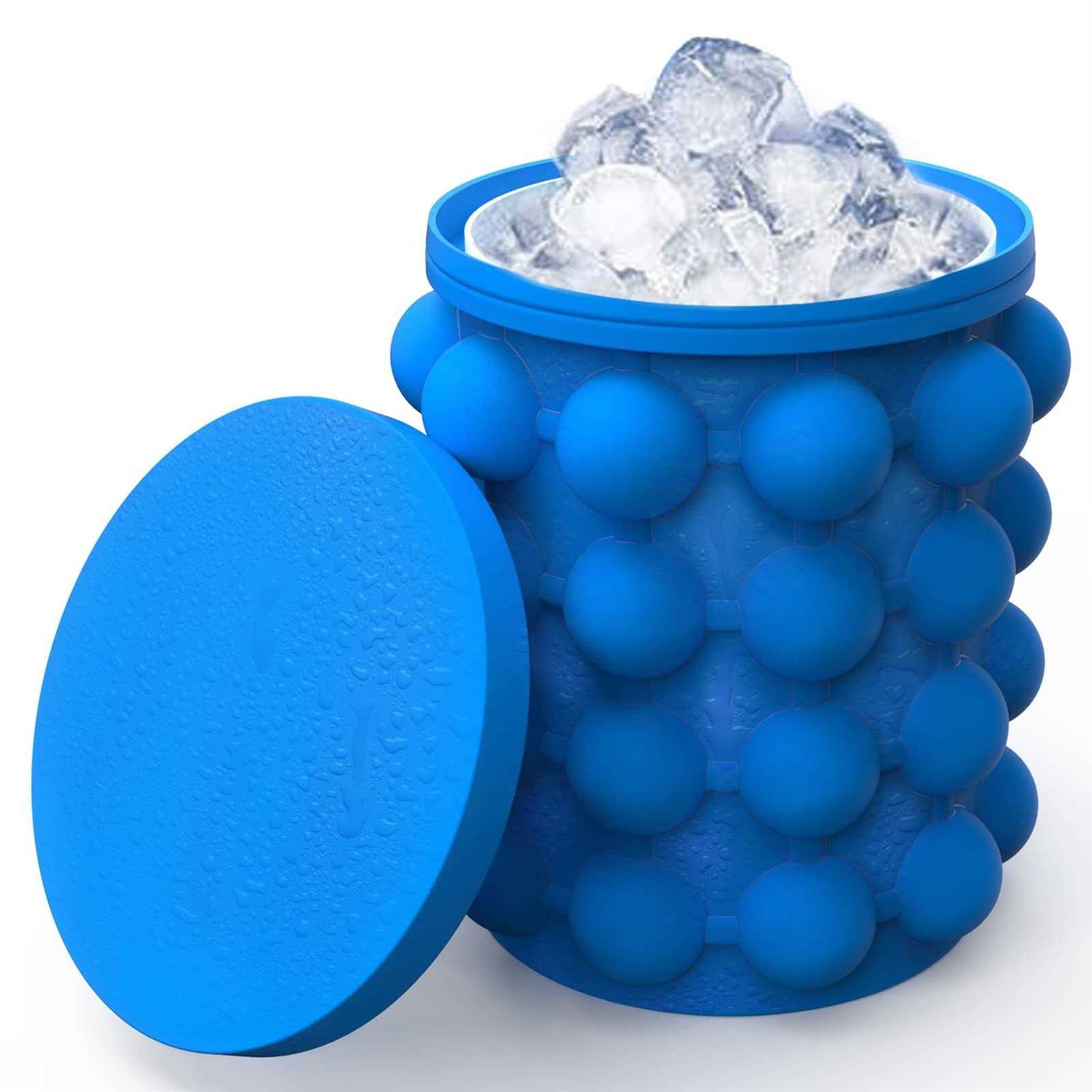 Alladinbox Ice Cube Mold Ice Trays Large Silicone Ice Bucket