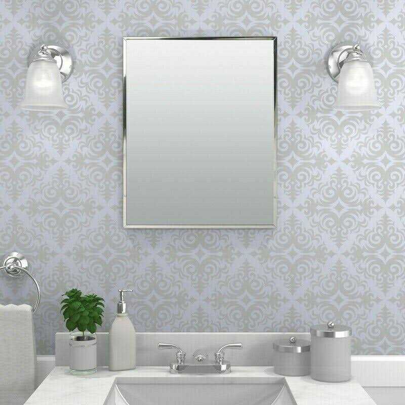 Zenith Stainless Steel Medicine Cabinet with Fixed Shelves, Silver