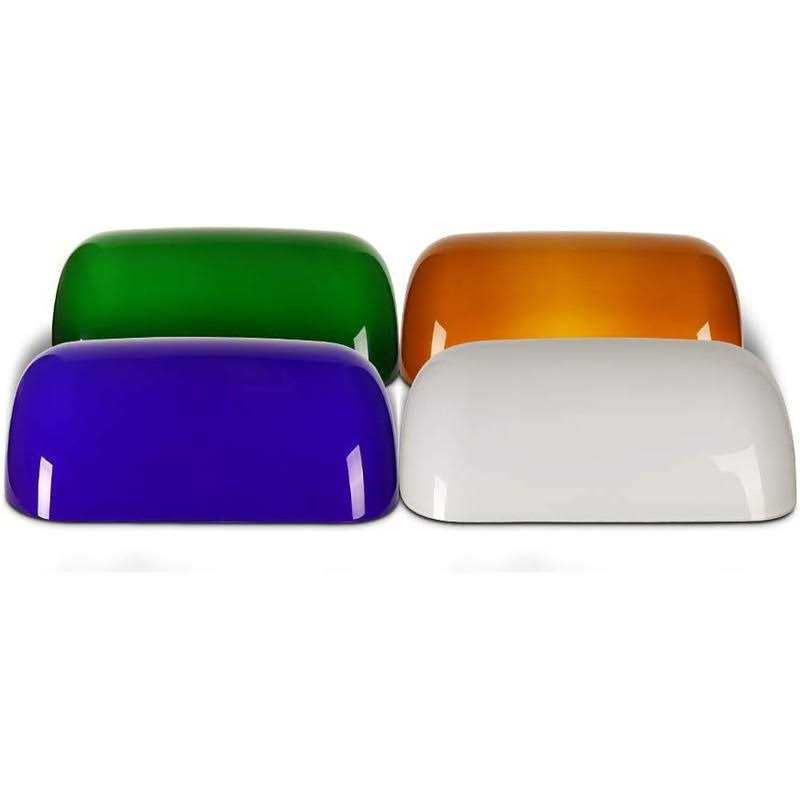 newrays Glass Bankers Lamp Shade Cover Replacement,L8.85 W5.11