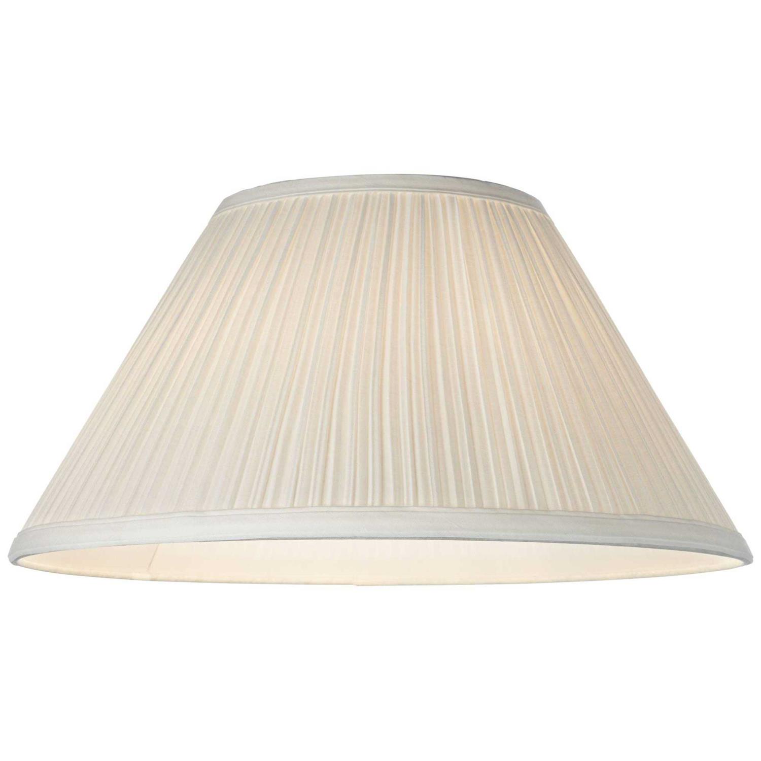 Springcrest Set of 2 Pleated Empire Lamp Shades White Medium 7 inch Top x Bottom x High Spider Harp and Finial Fitting