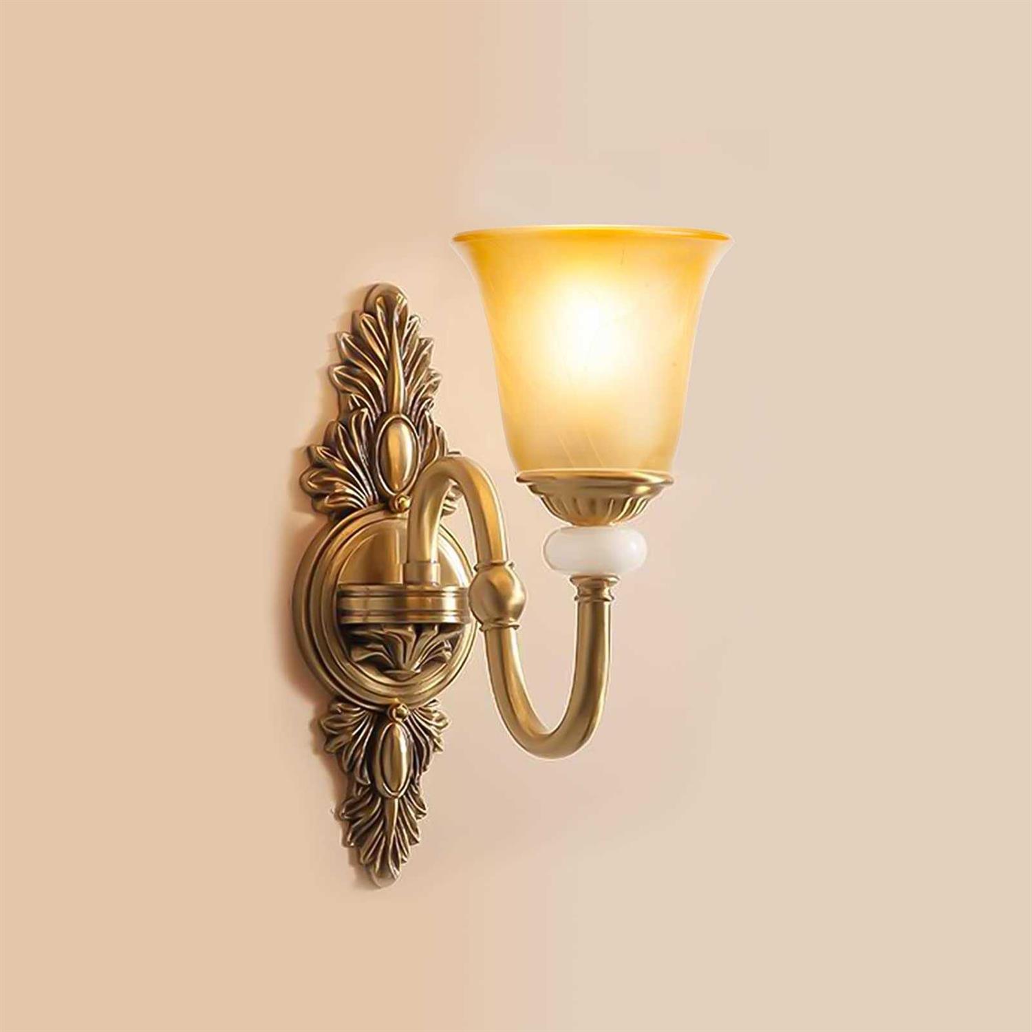 RORIANO Cracks Amber Glass Shade Lighting Fixture Accessory Lampshade Glass Replacement with 1-5/8-inch Opening Fitter