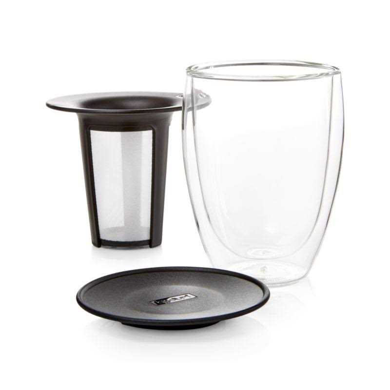 Bodum Tea For One Personal Tea Infuser Double Wall Glass & Tea Strainer