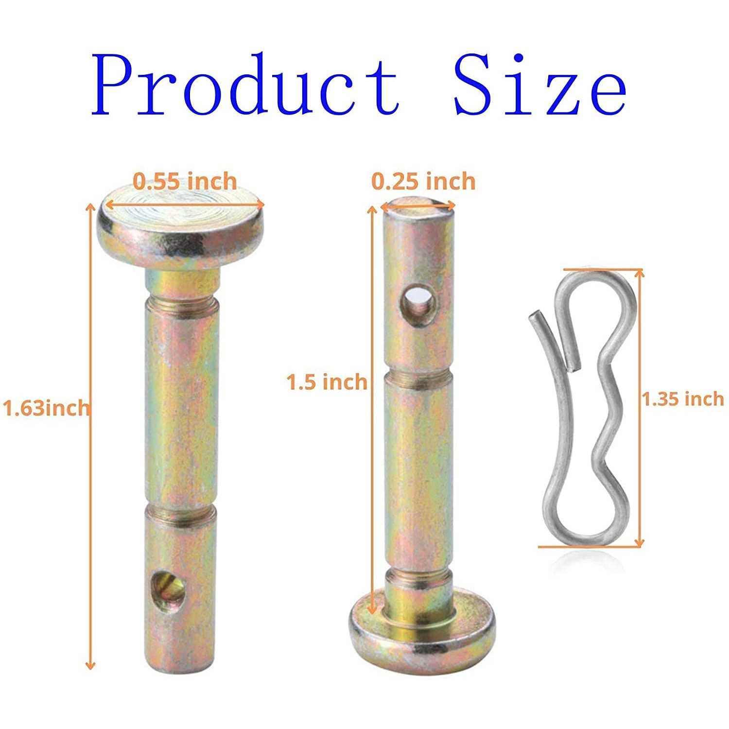 10 PK 738-04124A and 714-04040 Shear Pins and Cotter Pins for Cub Cadet MTD Troy Bilt Snow Throwers