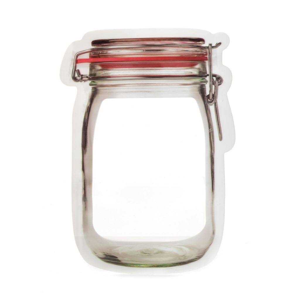 Kikkerland Clear Mason Jar Storage Bag