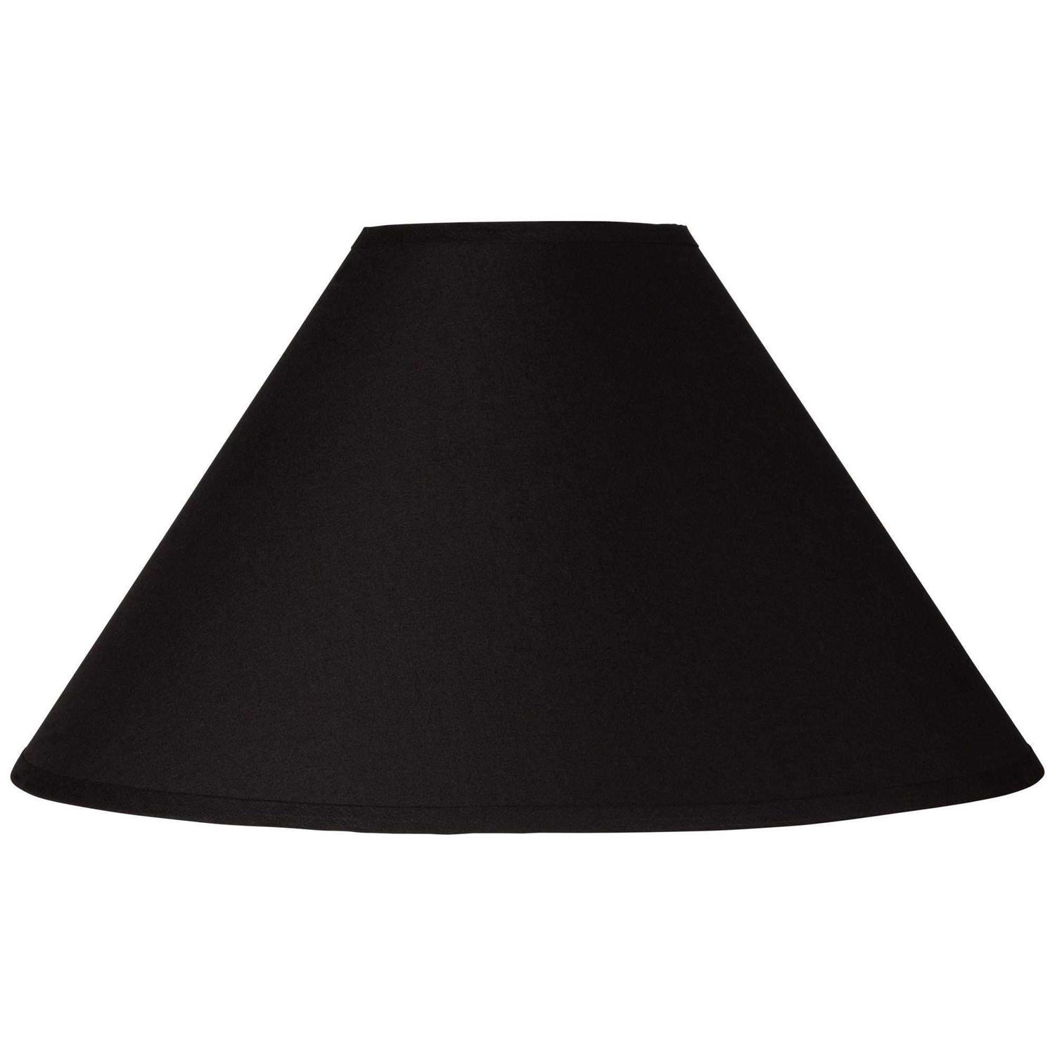 Springcrest Black Large Chimney Empire Lamp Shade 6 Top x 19 Bottom x 12 Slant Replacement with Harp and Finial