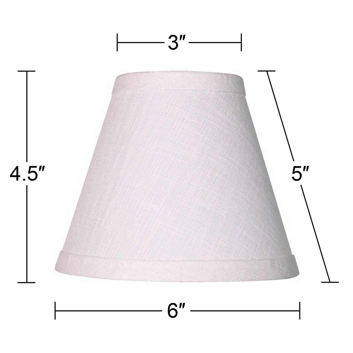 Springcrest Set Empire Lamp Shades Small 3 Top x 5 Bottom x High Candelabra Clip-On Fitting