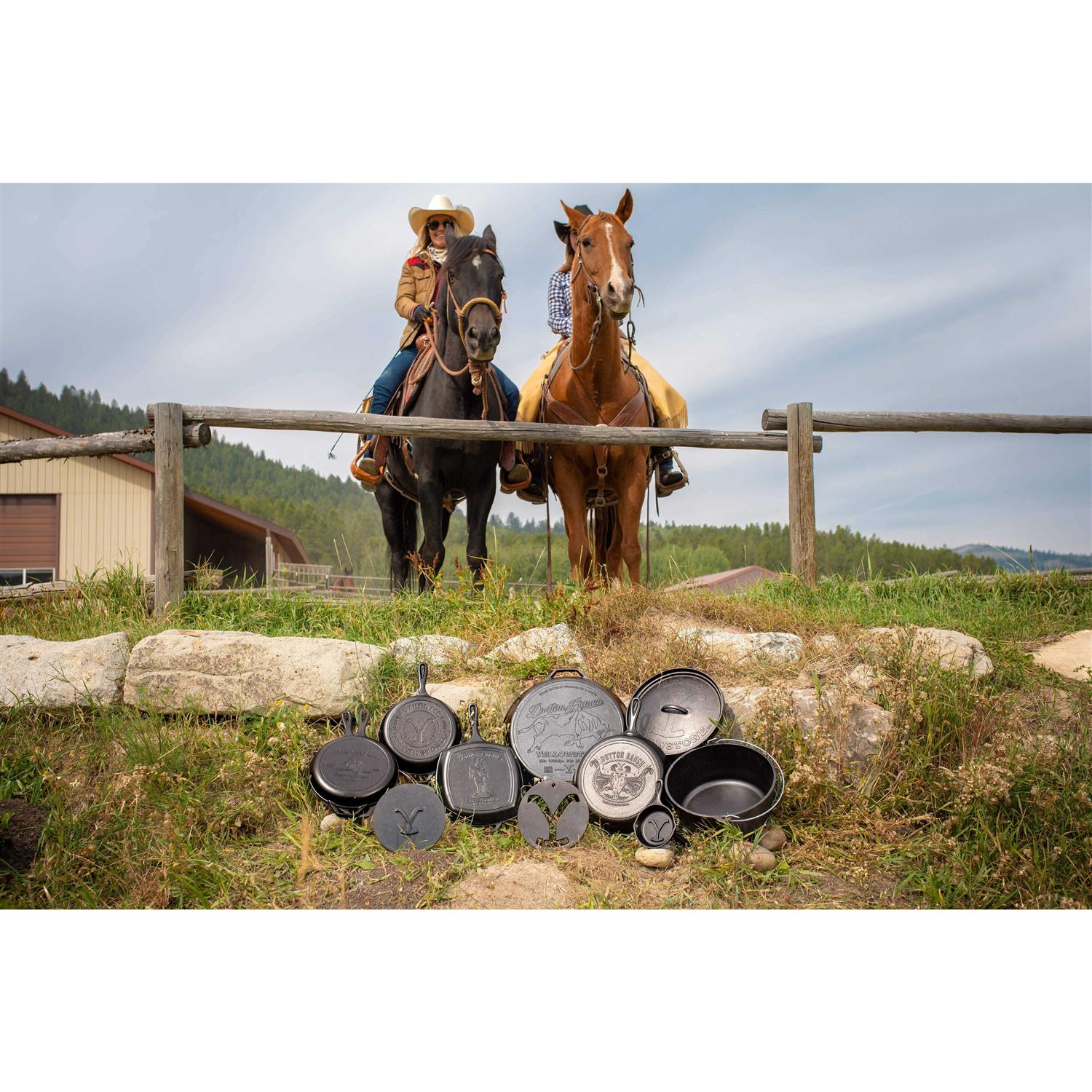 Lodge Yellowstone 10.25 Inch Cast Iron Authentic Y Skillet