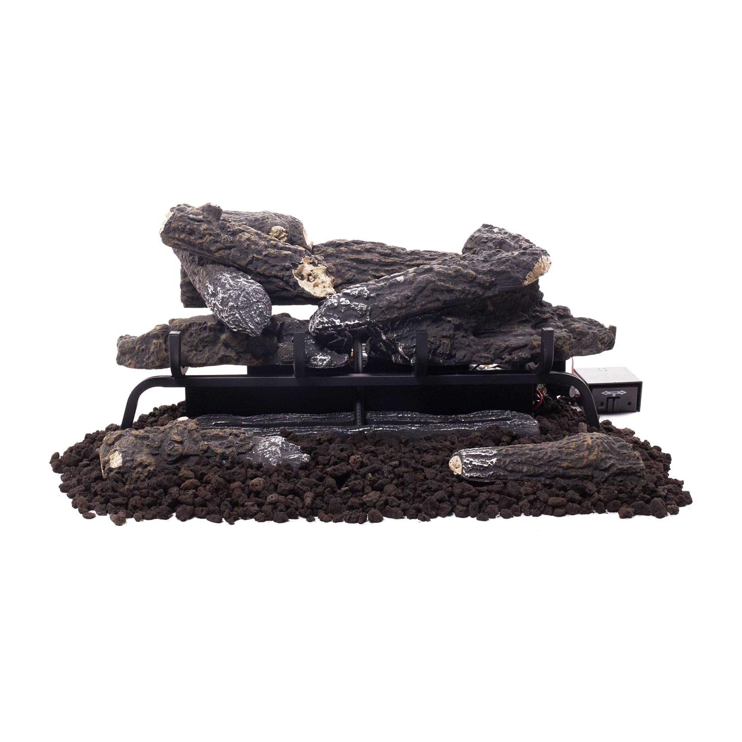 allen + roth 33,000-BTU Dual Vent-free Gas Fireplace Logs with Thermostat & Remote VFL3-RO24DRL