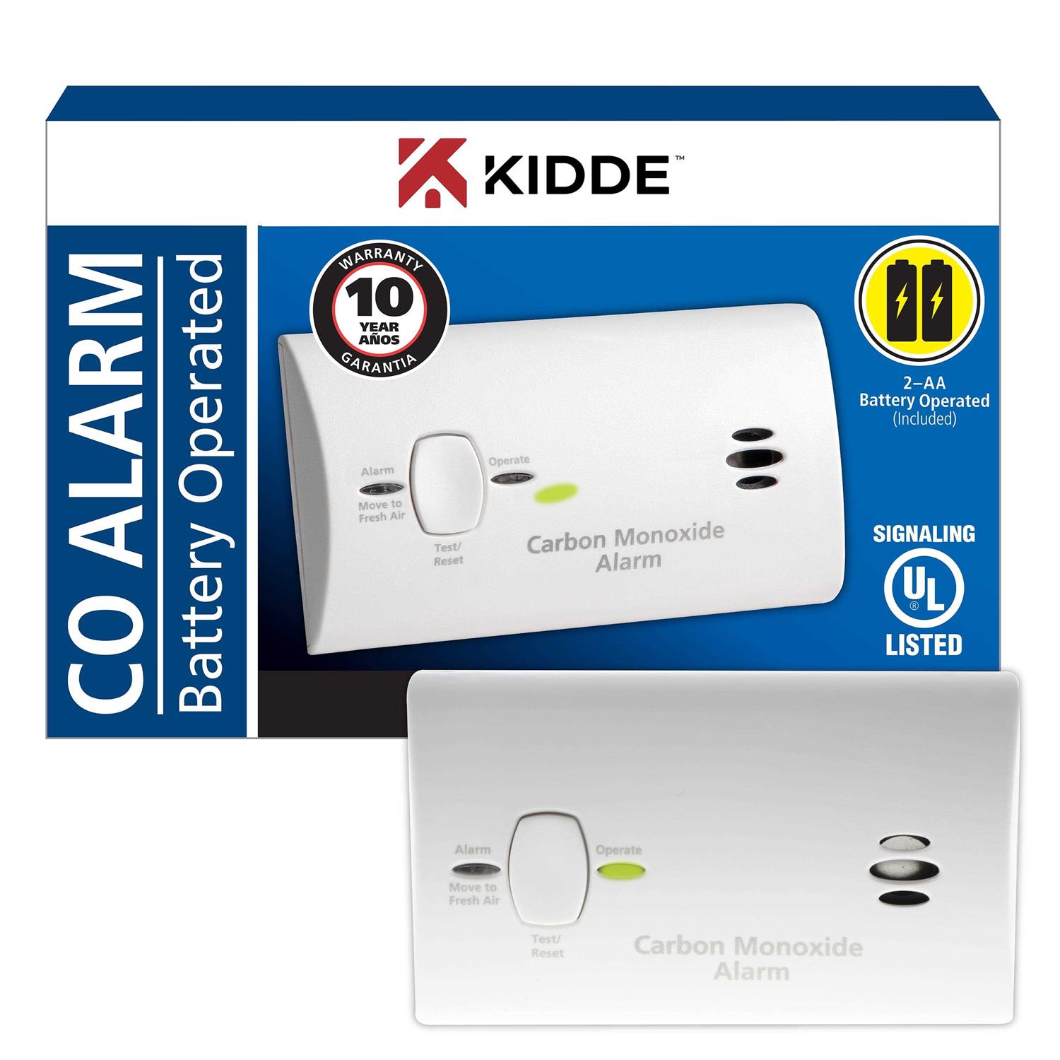 Kidde AA Battery Operated Basic Carbon Monoxide Alarm