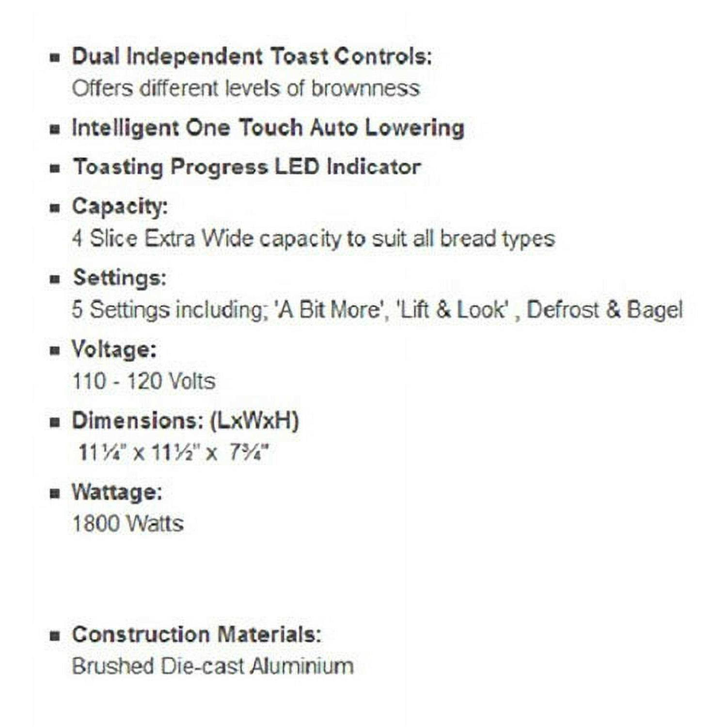 Breville Die-Cast 4-Slice Smart Toaster