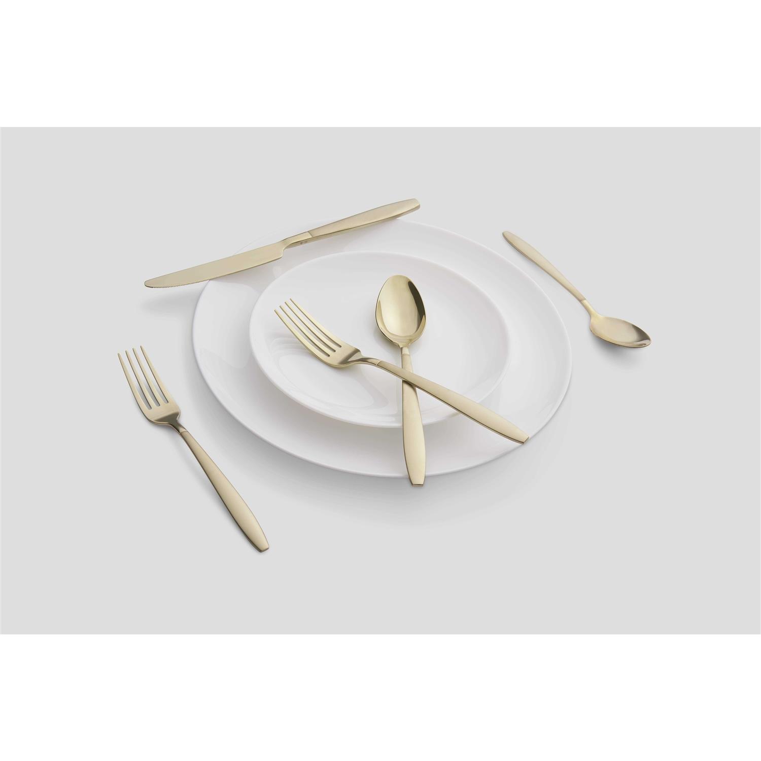 Graze by Cambridge Mathison Sand/Mirror Stainless Steel Flatware Set
