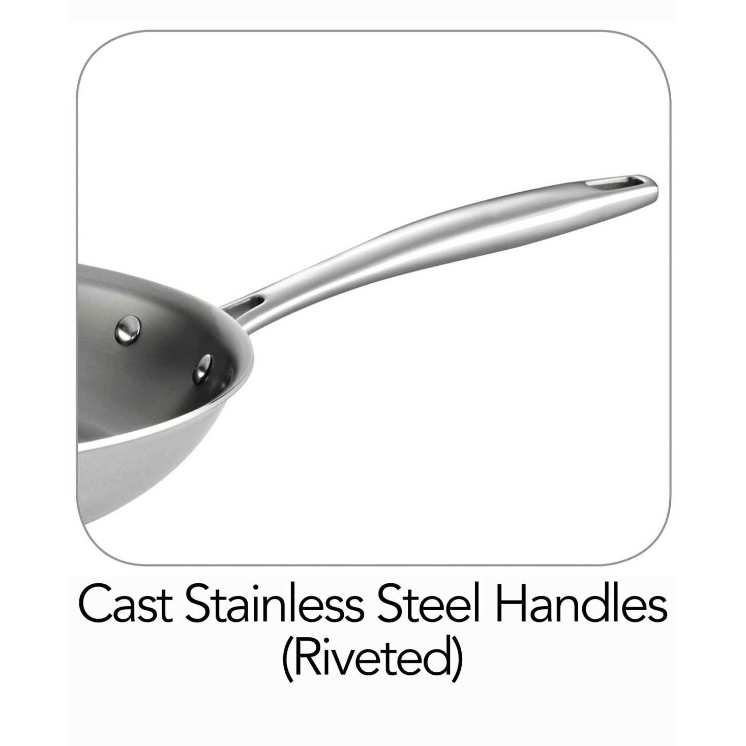 Tramontina Gourmet Stainless Steel Tri-Ply Clad Fry Pan