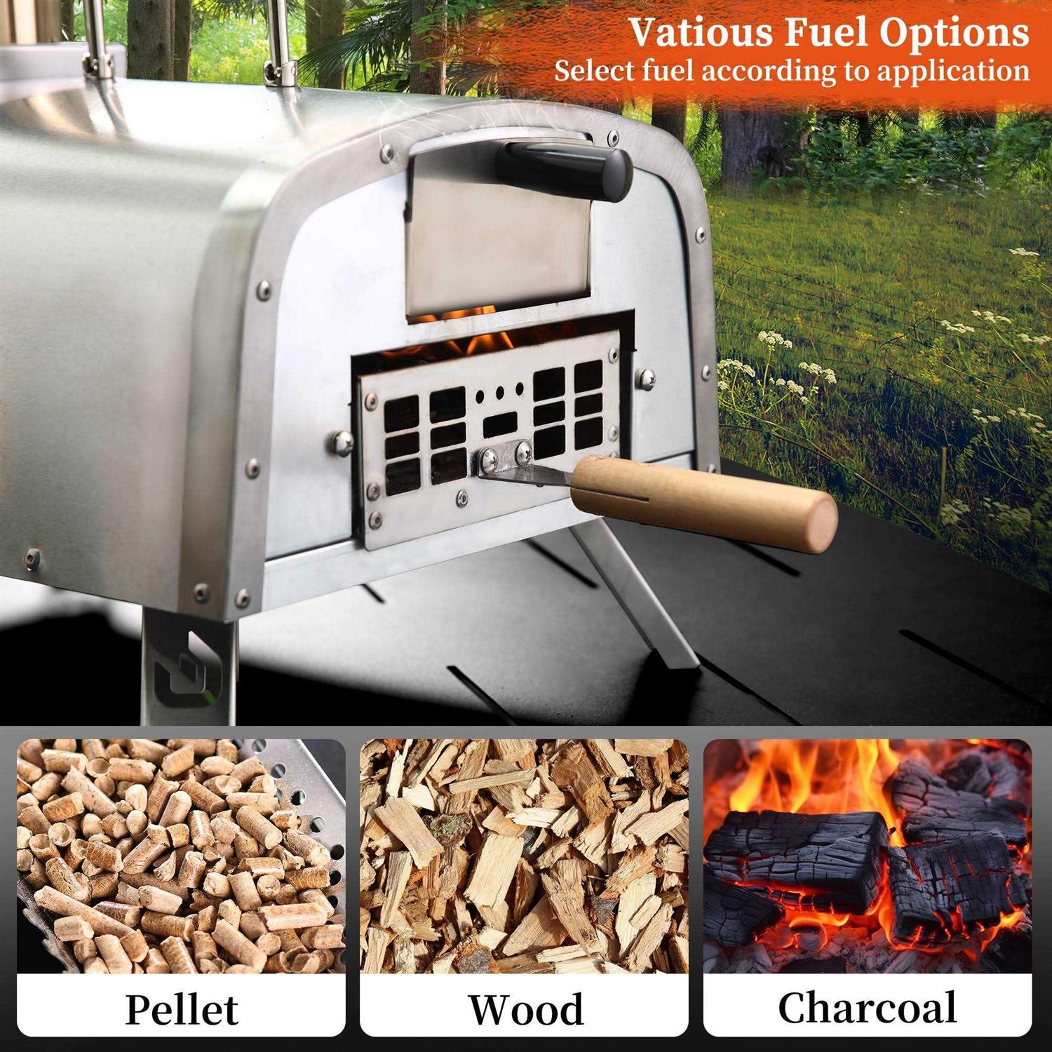 16inch Portable Pellet Pizza Oven Outdoor Wood Fired Pizza Ovens PIZZELLO