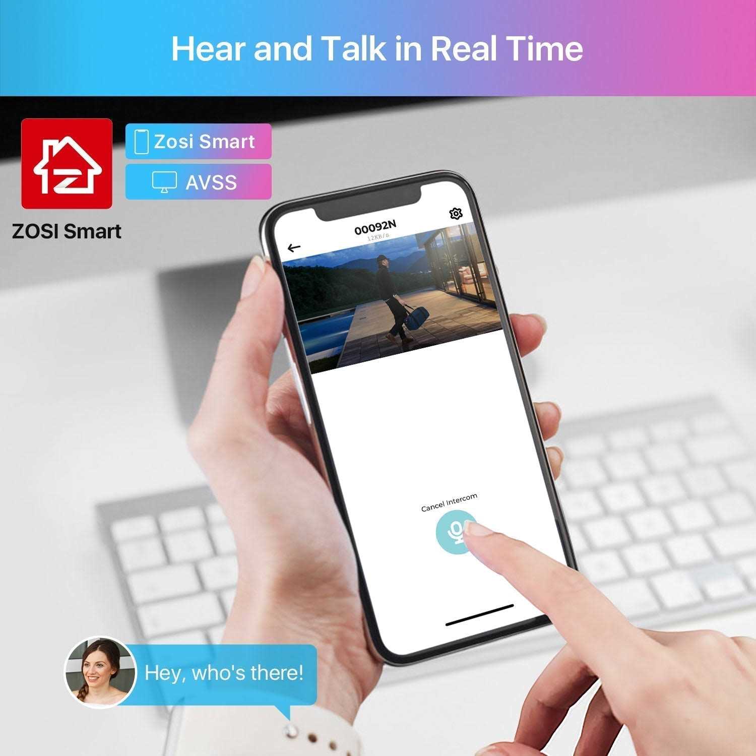 ZOSI 4K 8MP 8-Channel & 4-Cam Indoor/Outdoor Wired 2TB NVR Security Camera System