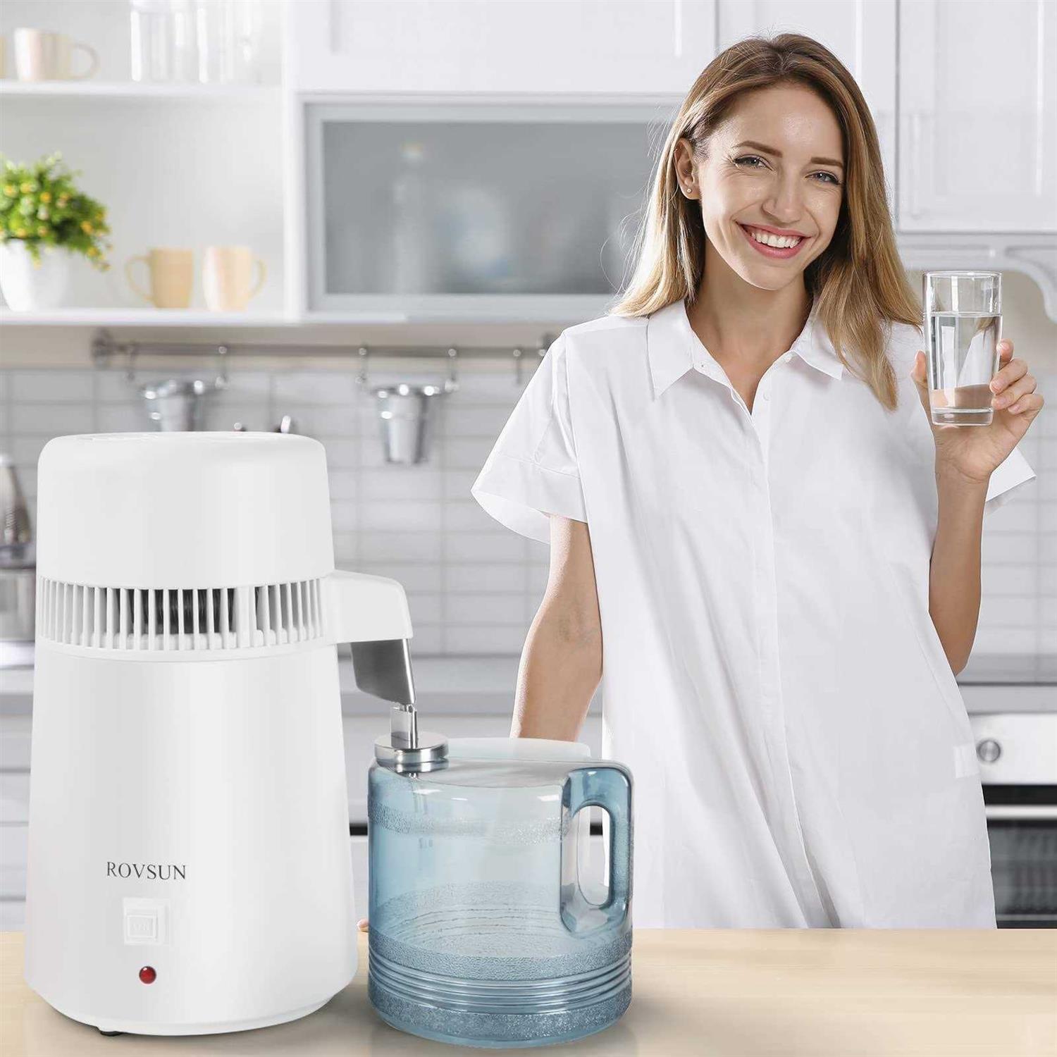 rovsun 1.1 Gallon/4L water distiller w/BPA-Free Container & all stainless steel interior for home Use