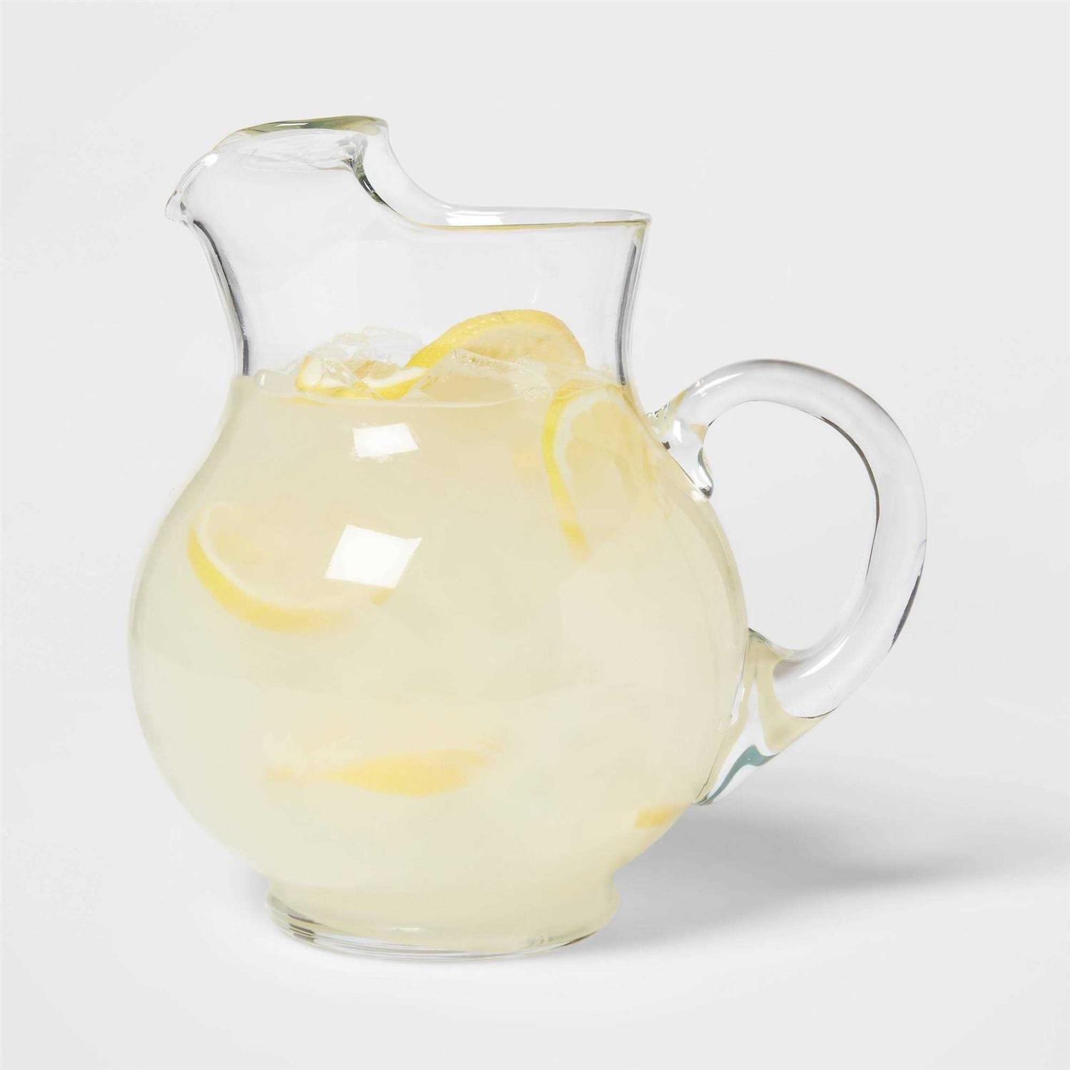 Threshold Glass Round Pitcher with Handle