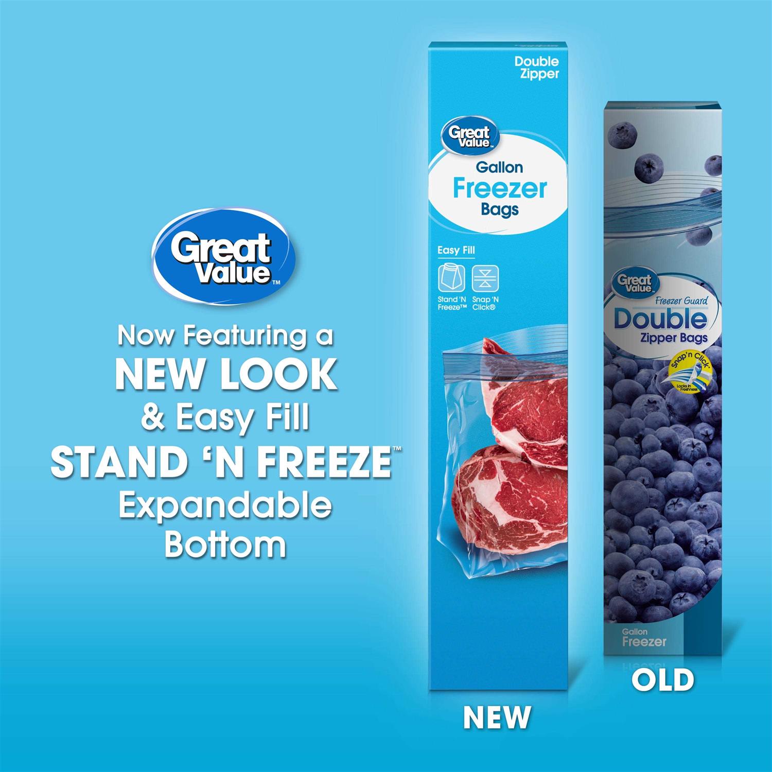 Great Value Zipper Freezer Bags