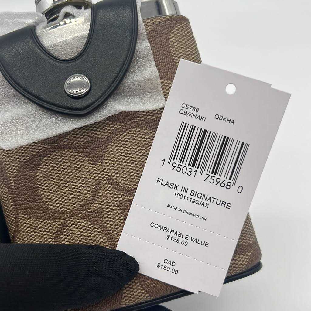 Coach Outlet Flask In Signature Canvas