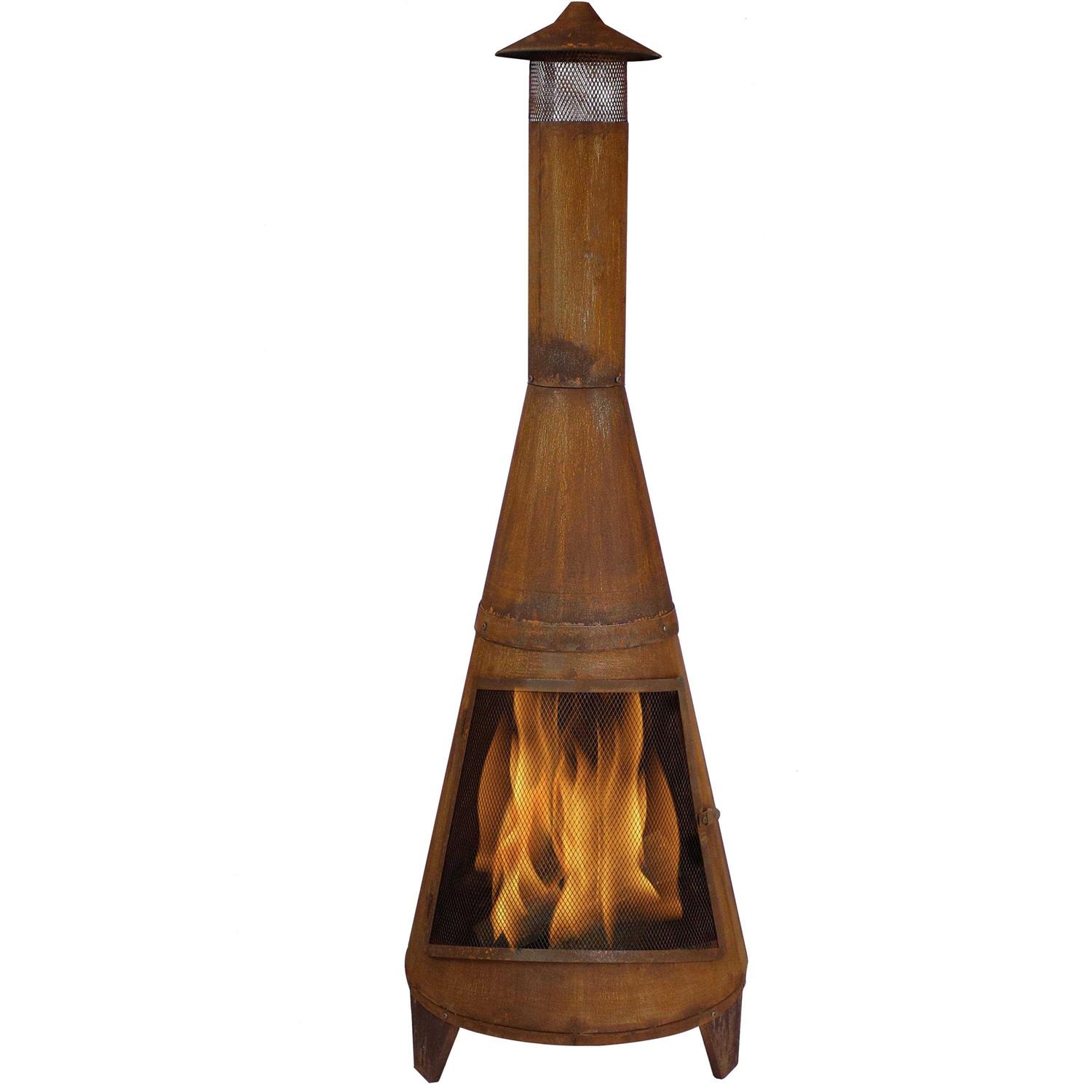 Sunnydaze Decor Rustic Outdoor Wood-Burning Backyard Chiminea Fire Pit