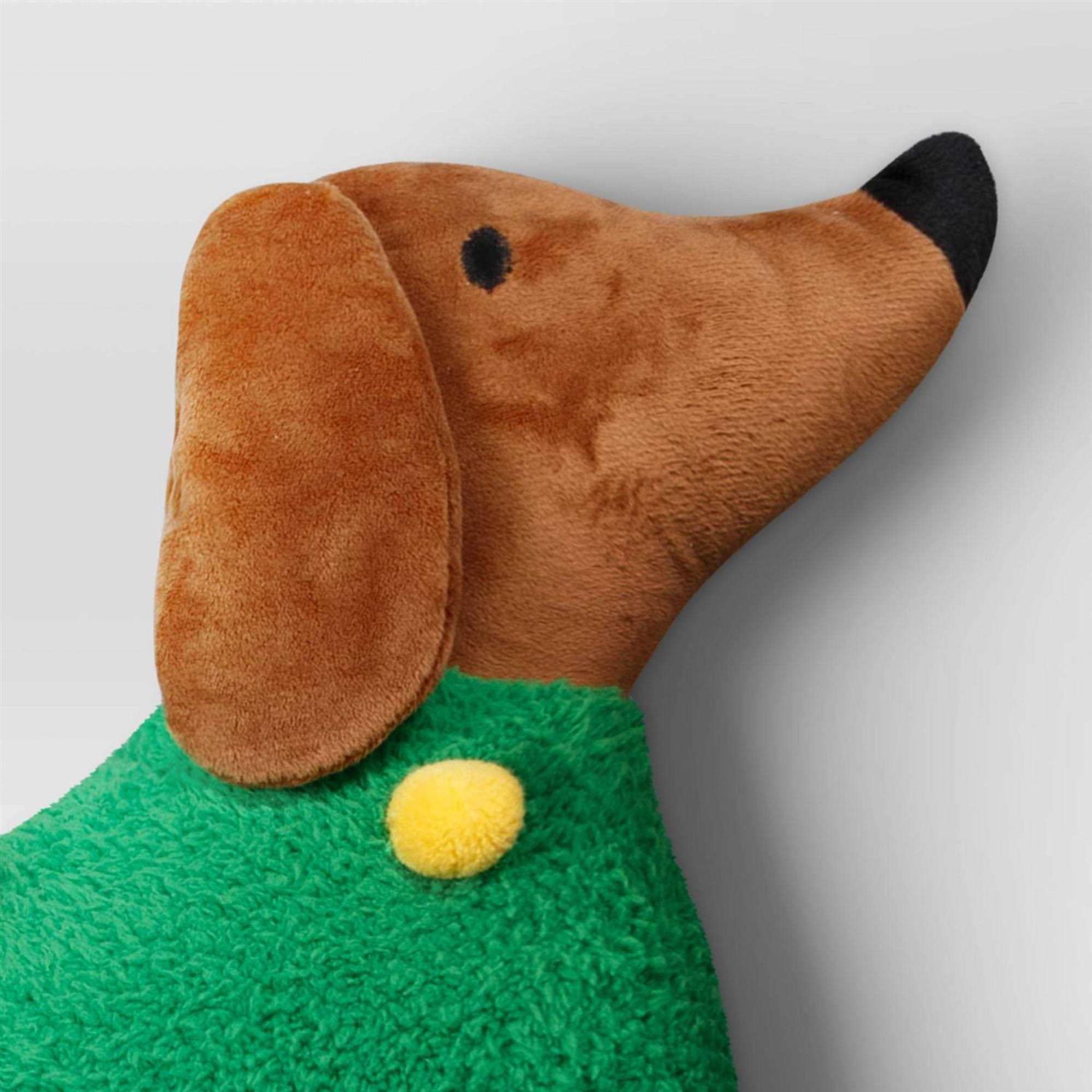 Wondershop Holiday Target Wondershop Shaped Dog W/ Christmas Sweater Novelty Throw Pillow Viral New