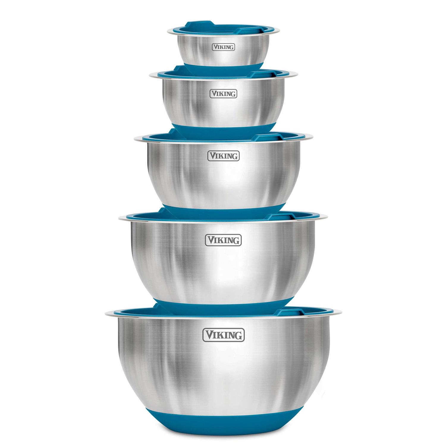 Viking 10 Piece Stainless Steel Mixing, Prep and Serving Bowl Set