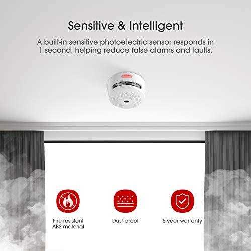 Wireless Interconnected Smoke Detector, X-Sense XS01-WR Smoke and Fire Alarm