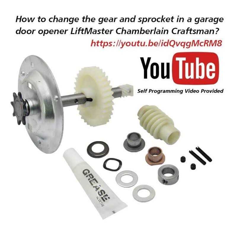 X X-HOUSE Gear and Sprocket Kit 041C4220A Replacement for Liftmaster Chamberlain Sears Craftsman Garage Opener Parts,Include Helical Gear,Worm Gear,Wear