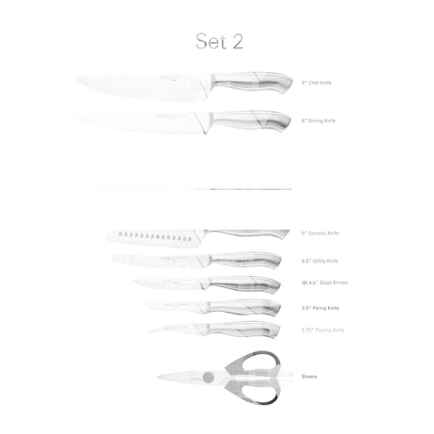 Chicago Cutlery Insignia Steel Knife Block Set