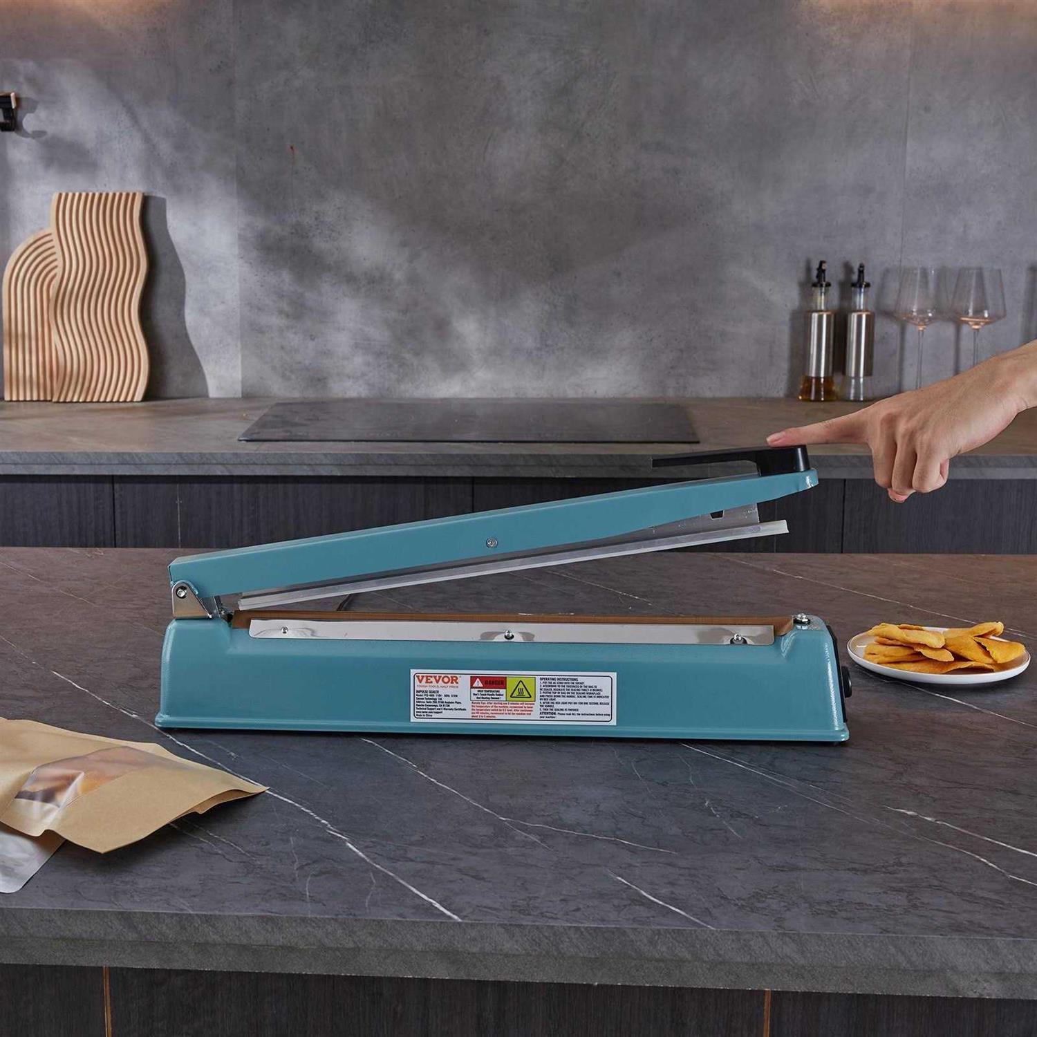 VEVOR Impulse Sealer 16 inch Manual Heat Seal Machine with Adjustable Heating Mode