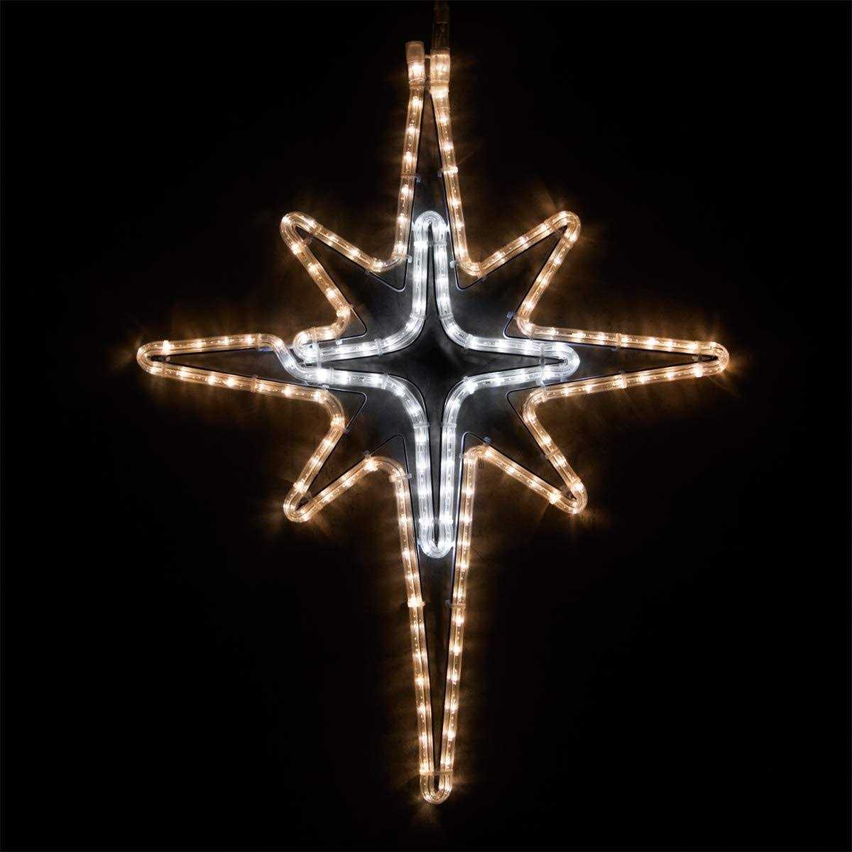 Wintergreen Lighting LED Star Lights Christmas Outdoor Christmas LED Star Christmas Outdoor Decorations LED Rope Light