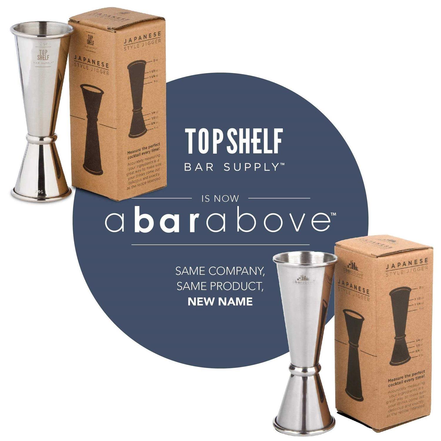 A Bar Above Premium Japanese Jigger with 8 Measurements Inside