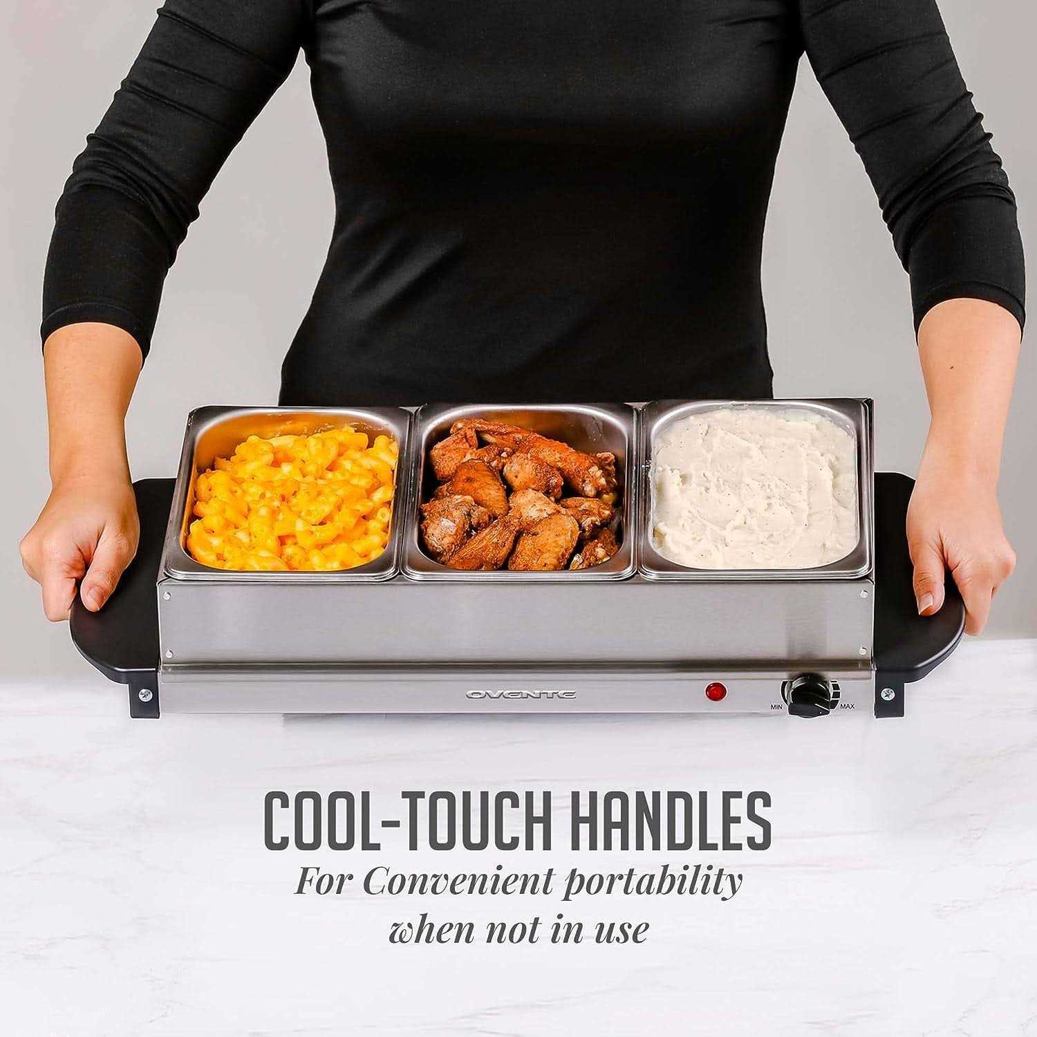 Ovente Electric Buffet Server & Food Warmer Temperature Control Perfect for Parties