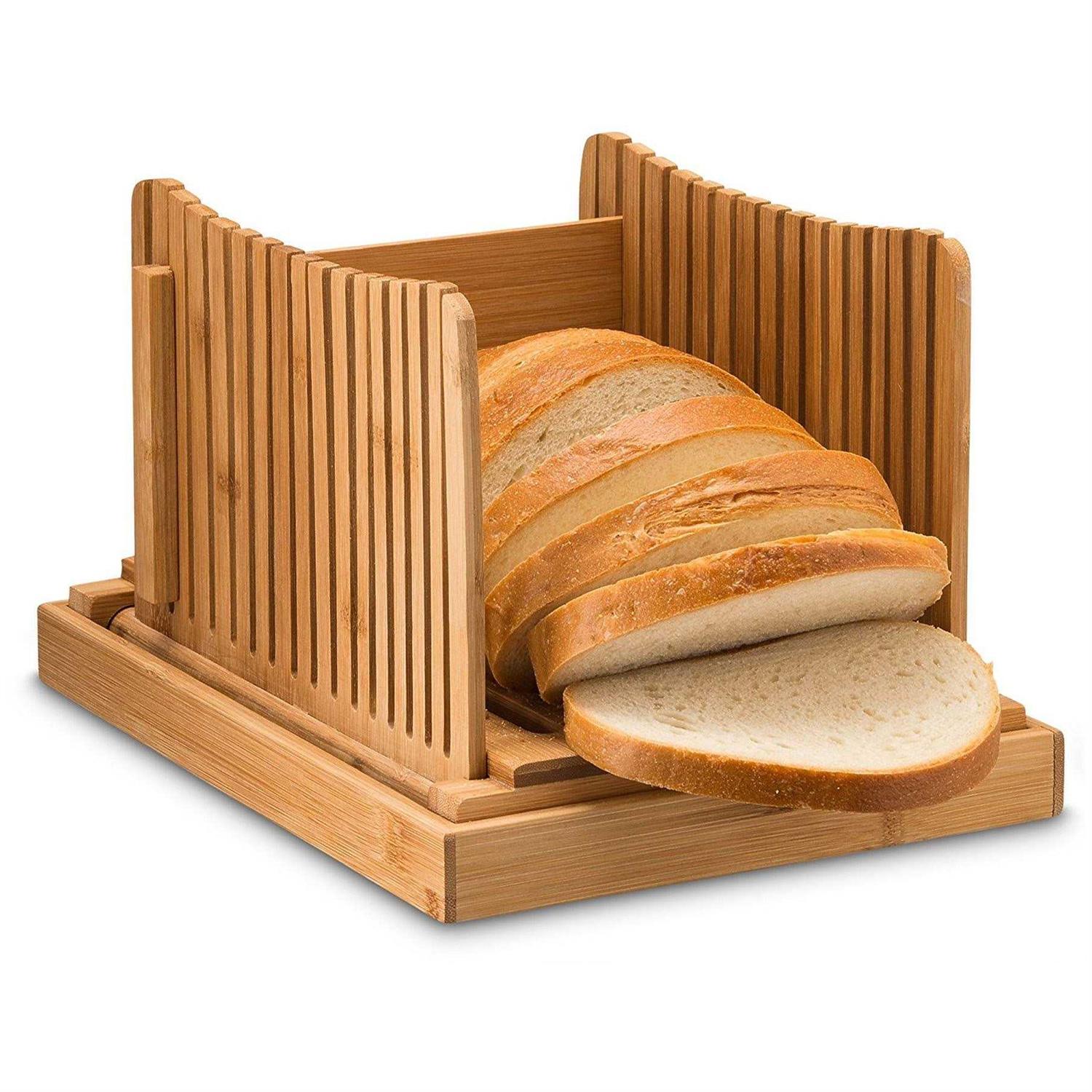 Bambüsi Luxury Bamboo Bread Slicer with Knife