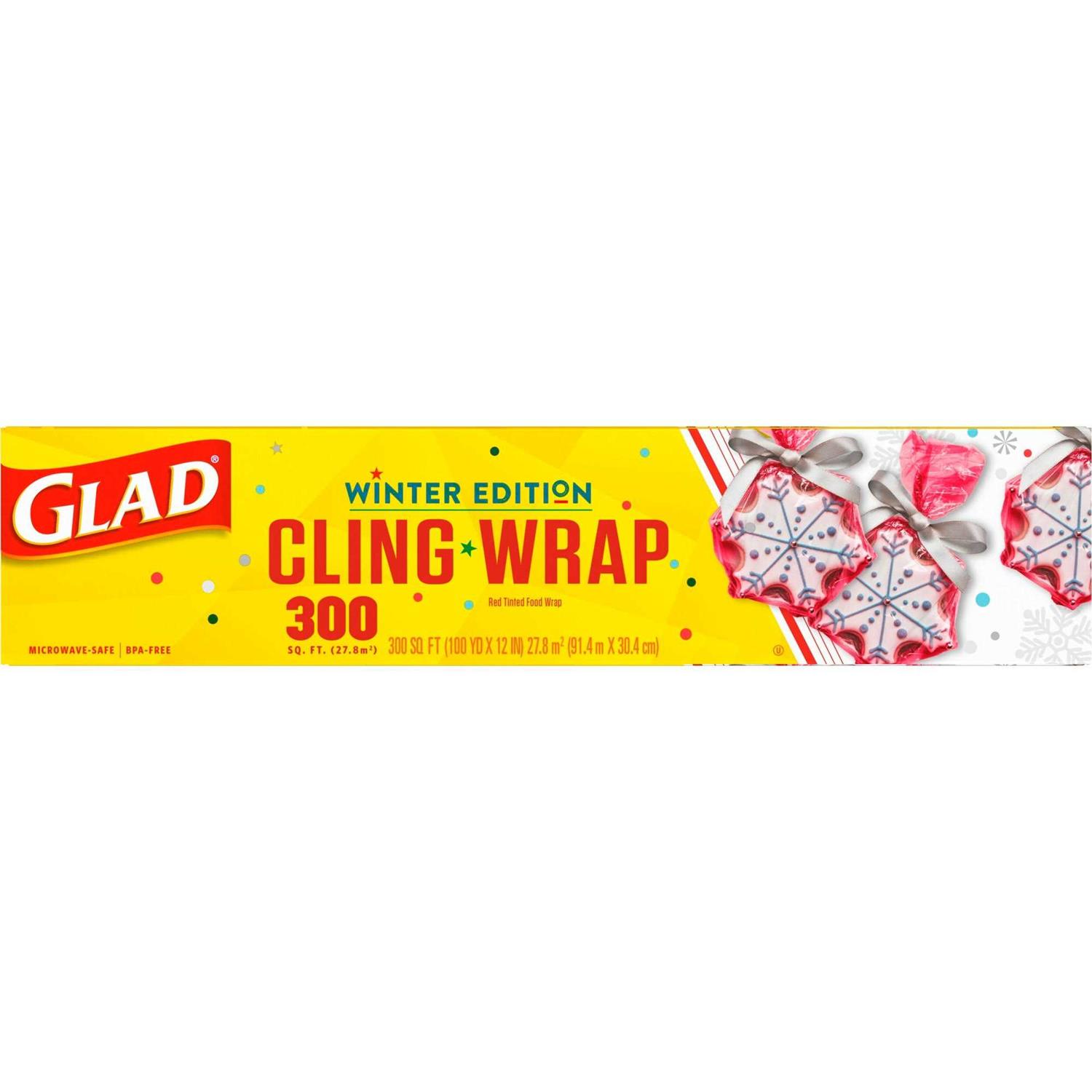 Glad Holiday Red Clingwrap Plastic Wrap