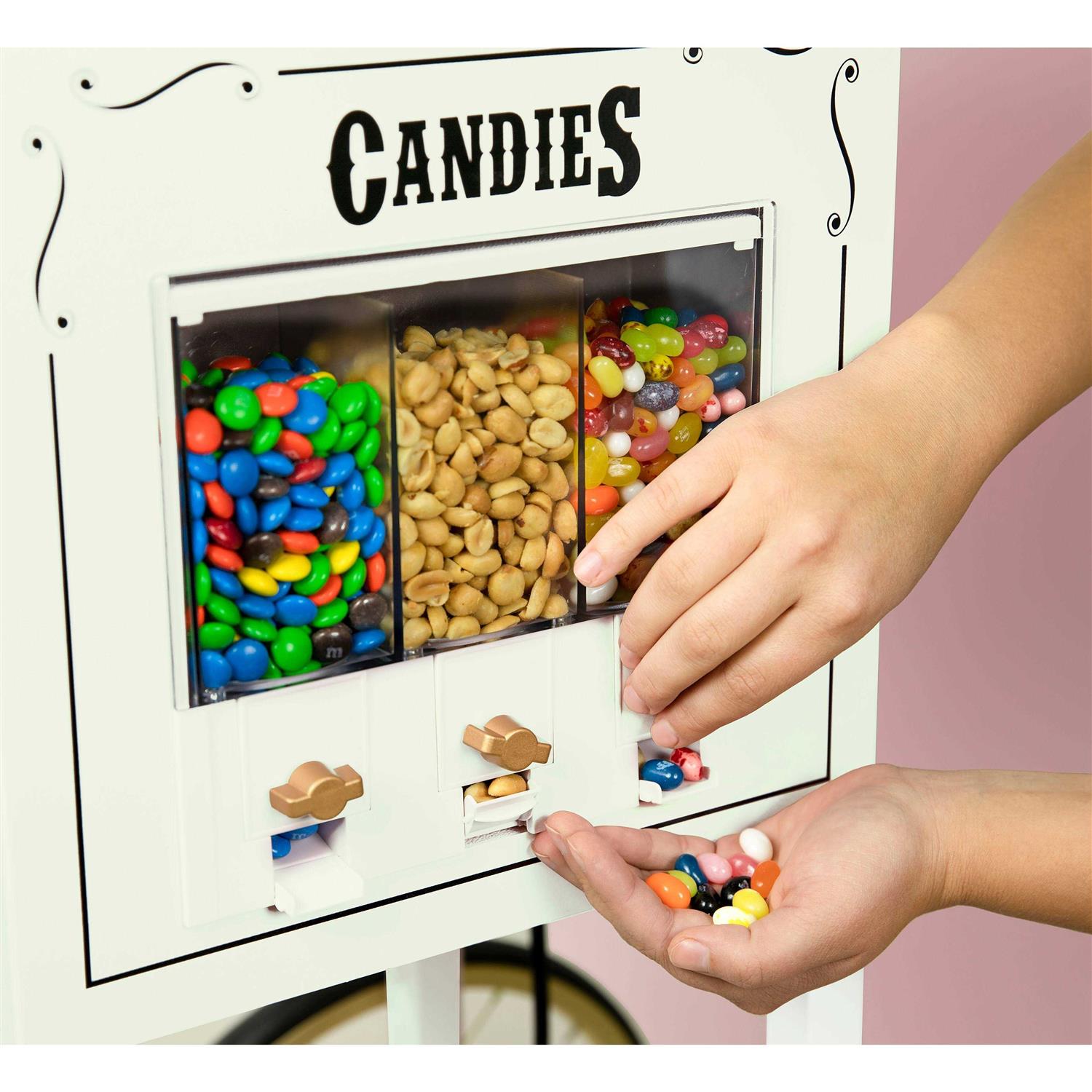 Nostalgia 53-Inch Popcorn Cart with Candy Dispenser