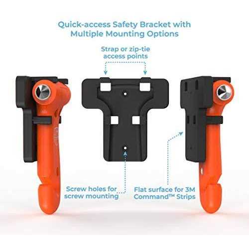 Swiss Safe 5-in-1 Car Safety Hammer, Emergency Escape Tool with Car Window Breaker and Seatbelt Cutter