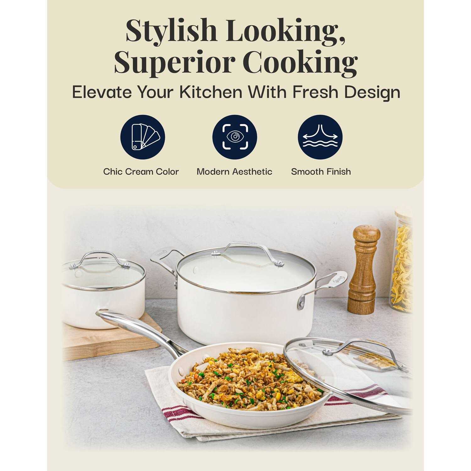 Gotham Steel Natural Collection 12-Piece Cookware Set