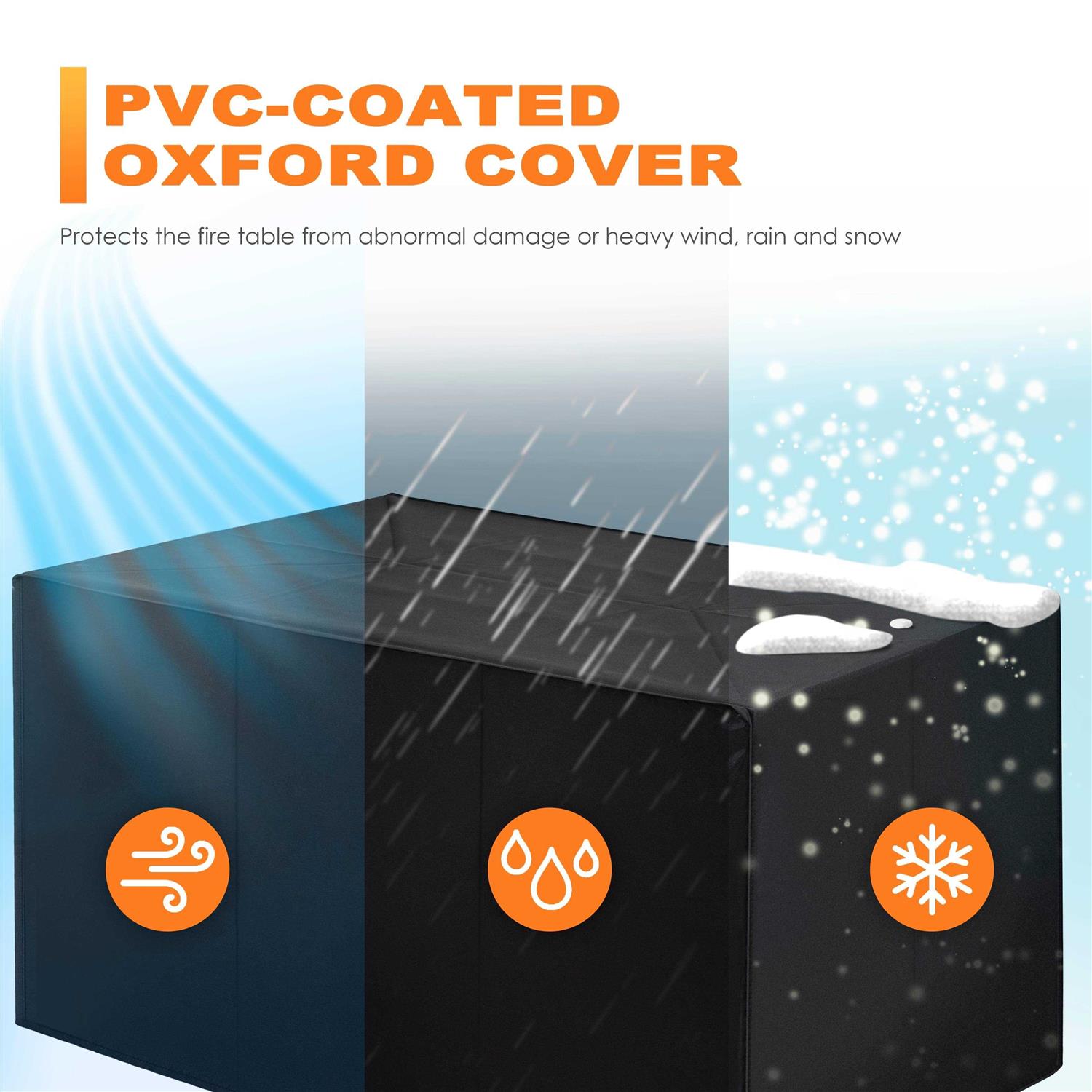 Nuu Garden Outdoor 43-Inch Propane Gas Fire Pit Table