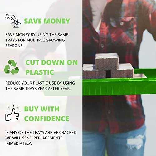 1020 Seed Starting Trays Plant Tray Microgreens Growing Trays Plastic Seed Trays