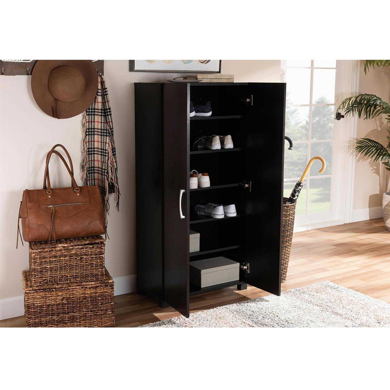 Baxton Studio Marine 2 Door Entryway Shoe Storage Cabinet