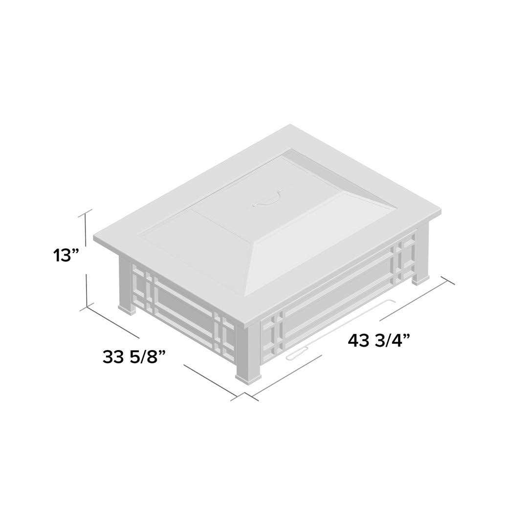 Real Flame Hamilton Natural Slate Tile Wood Burning Fire Pit