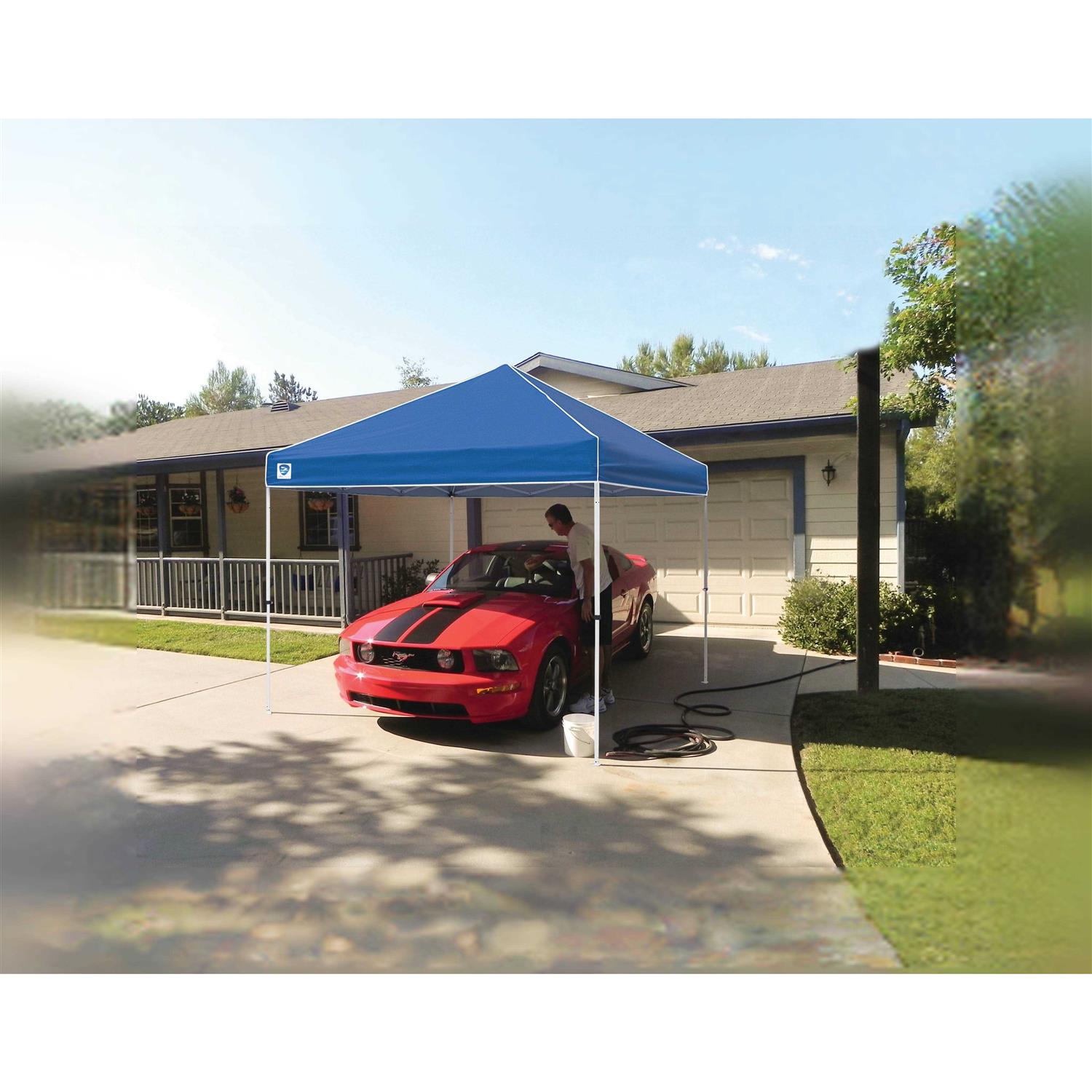 Z-Shade 10-ft x 10-ft Square White Pop-Up Canopy