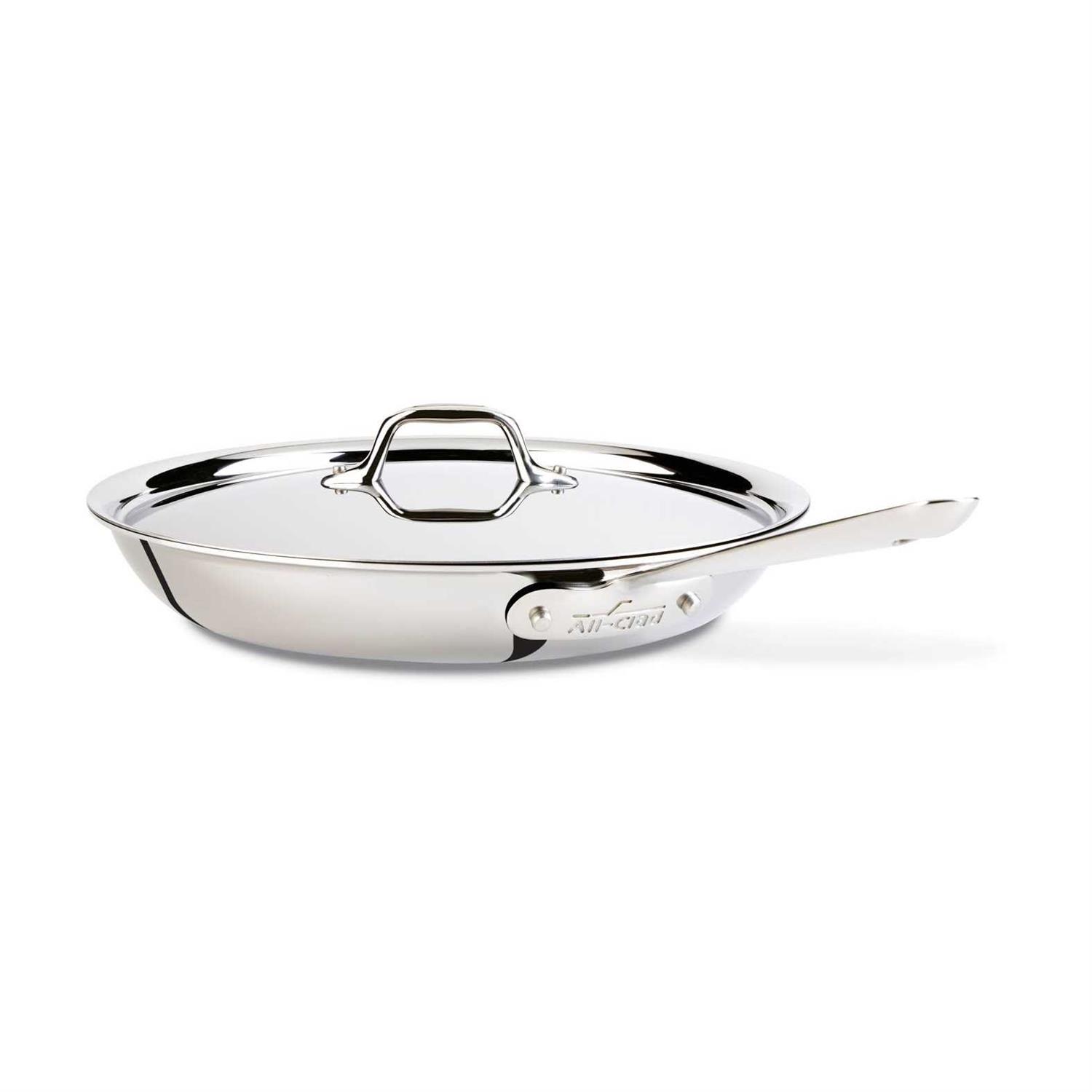 All-Clad D3 Stainless Steel Fry Pan with Lid