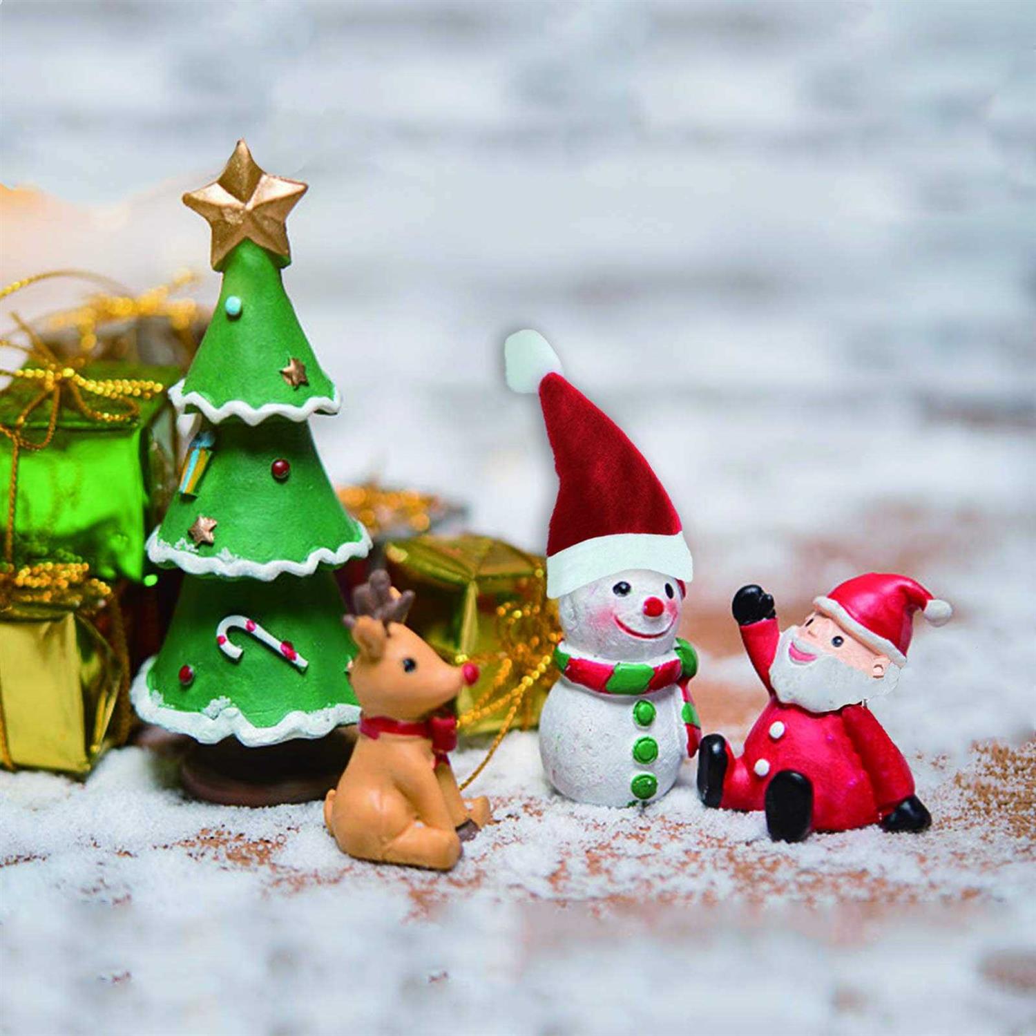 ONEYIM 10pcs Mini Santa Hat Wine Bottles Cover Home Christmas Decor