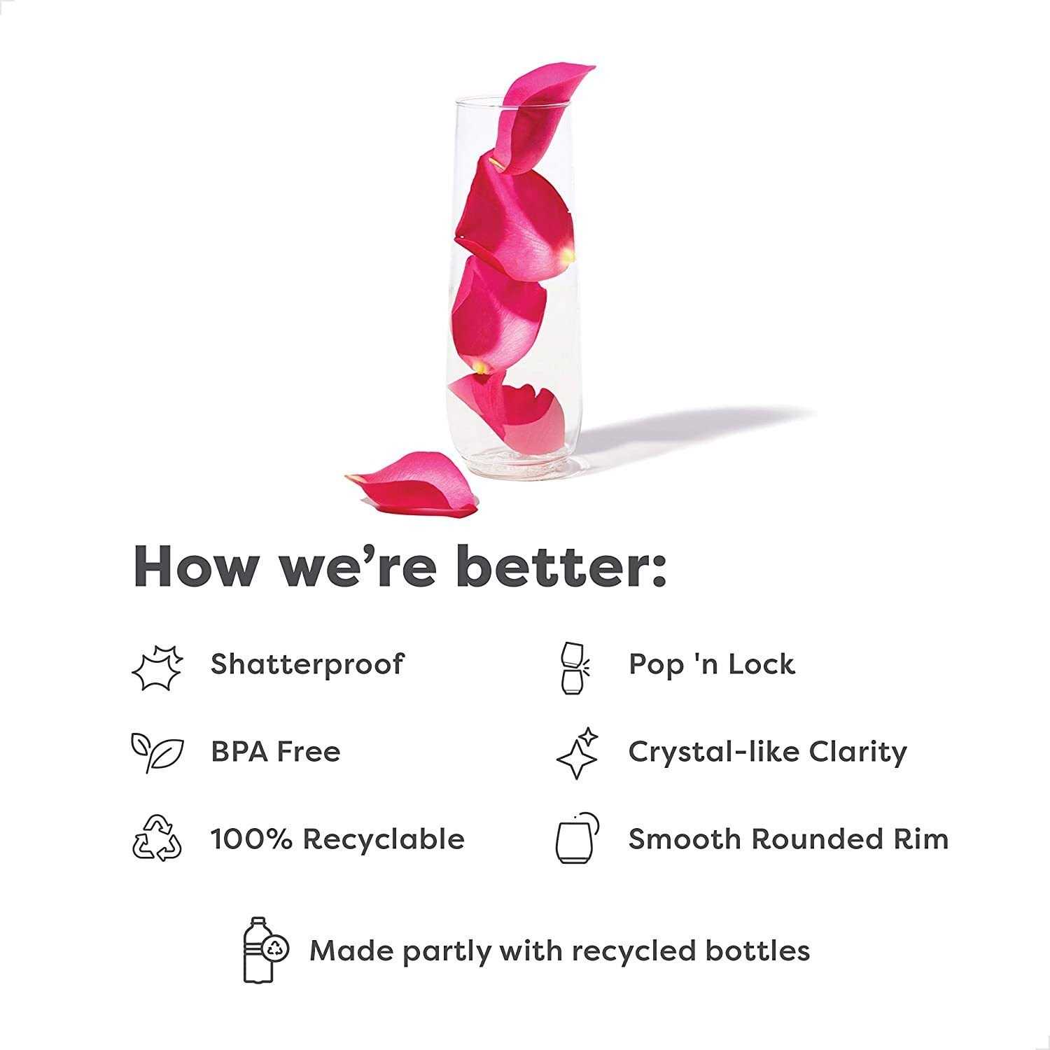 TOSSWARE POP 9oz Flute Premium Quality