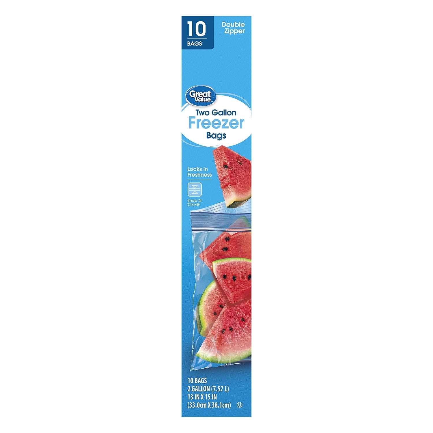 Great Value Double Zipper Freezer Bags