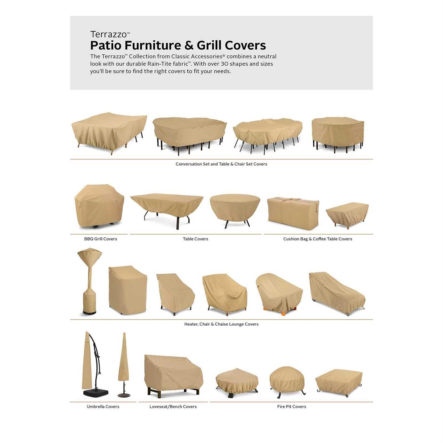 Classic Accessories Terrazzo Fire Pit Cover