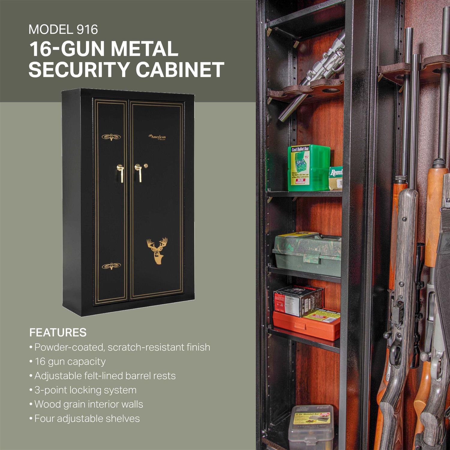 American Furniture Classics 16 Gun Metal Cabinet