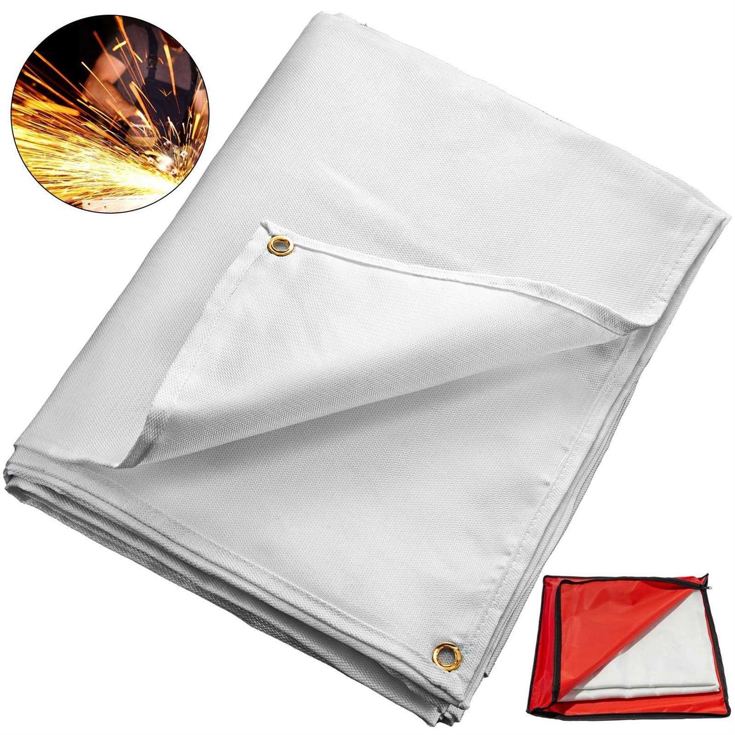 VEVOR Welding Blanket Fiberglass Blanket 8 x 10 ft Fire Retardant Blanket White HT8X10BS000000001V0